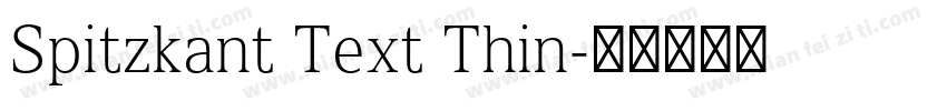 Spitzkant Text Thin字体转换